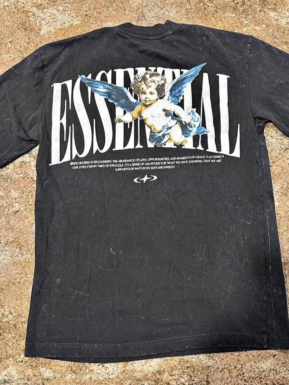 RGSTR Essential Cherub Graphic Tee in Black Size Small
